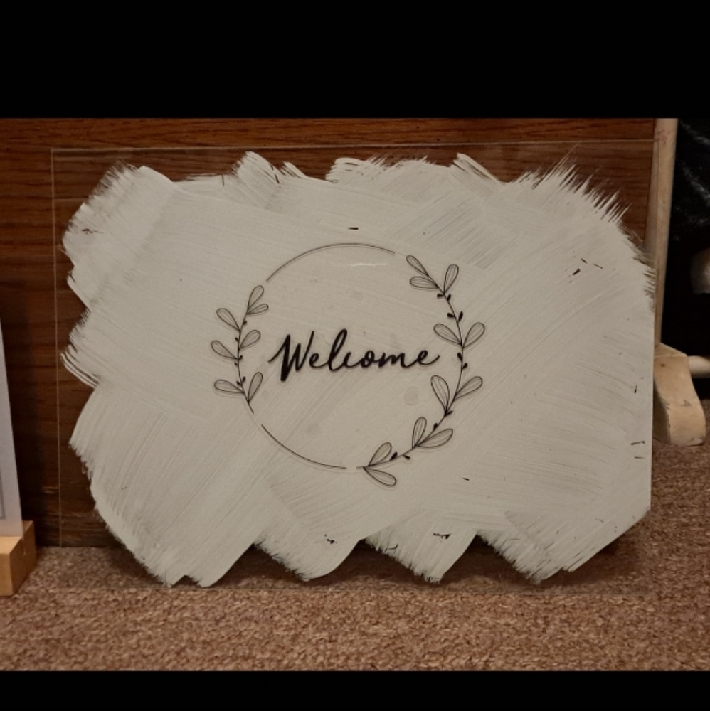 Glass wedding sign